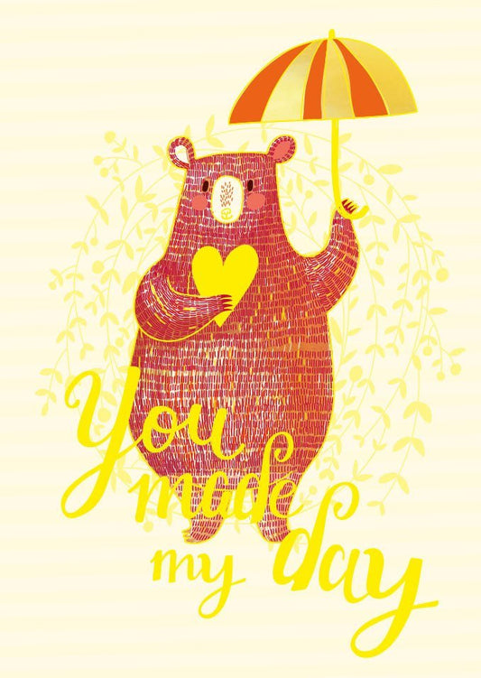 Liebesgrußkarte: You Made My Day – Eine Botschaft der Zuneigung und Freude