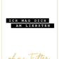 Liebeskarte Ich mag dich am liebsten ohne Filter moderne Postkarte minimalistisch schwarz weiß gold für besondere Herzensmenschen