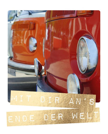 Liebespostkarte Freundschaft - Mit Dir bis ans Ende der Welt