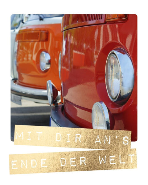 Liebespostkarte Freundschaft - Mit Dir bis ans Ende der Welt