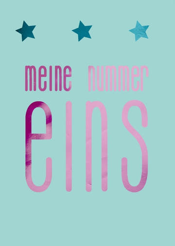 Liebespostkarte mit Spruch: Du bist meine Nummer Eins