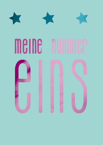 Liebespostkarte mit Spruch: Du bist meine Nummer Eins