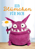 Liebespostkarte mit Spruch: Ein Blümchen für Dich – Zarte Botschaft der Zuneigung