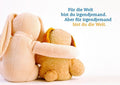 Liebespostkarte mit Teddybär & Herz – 