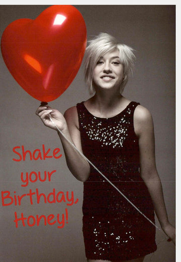 Lustige Geburtstagskarte für Frauen - Humorvolle Sprüche mit Herzballon & Paillettenkleid für die perfekte Partyfeier
