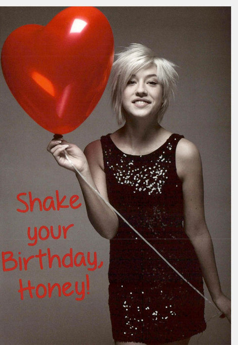 Lustige Geburtstagskarte für Frauen - Humorvolle Sprüche mit Herzballon & Paillettenkleid für die perfekte Partyfeier