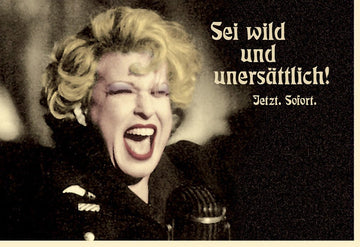 Lustige Geburtstagskarte für Frauen - Retro "Wild & Unersättlich" mit Humor und Vintage Flair, Perfekt für Weiberabend & Partyspaß