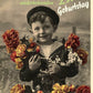 Lustige Geburtstagskarte für Frauen - Vintage Retro Design mit Blumen, Humorvolle Grüße für Freundin, Schwester & Kollegin in Sepia Braun