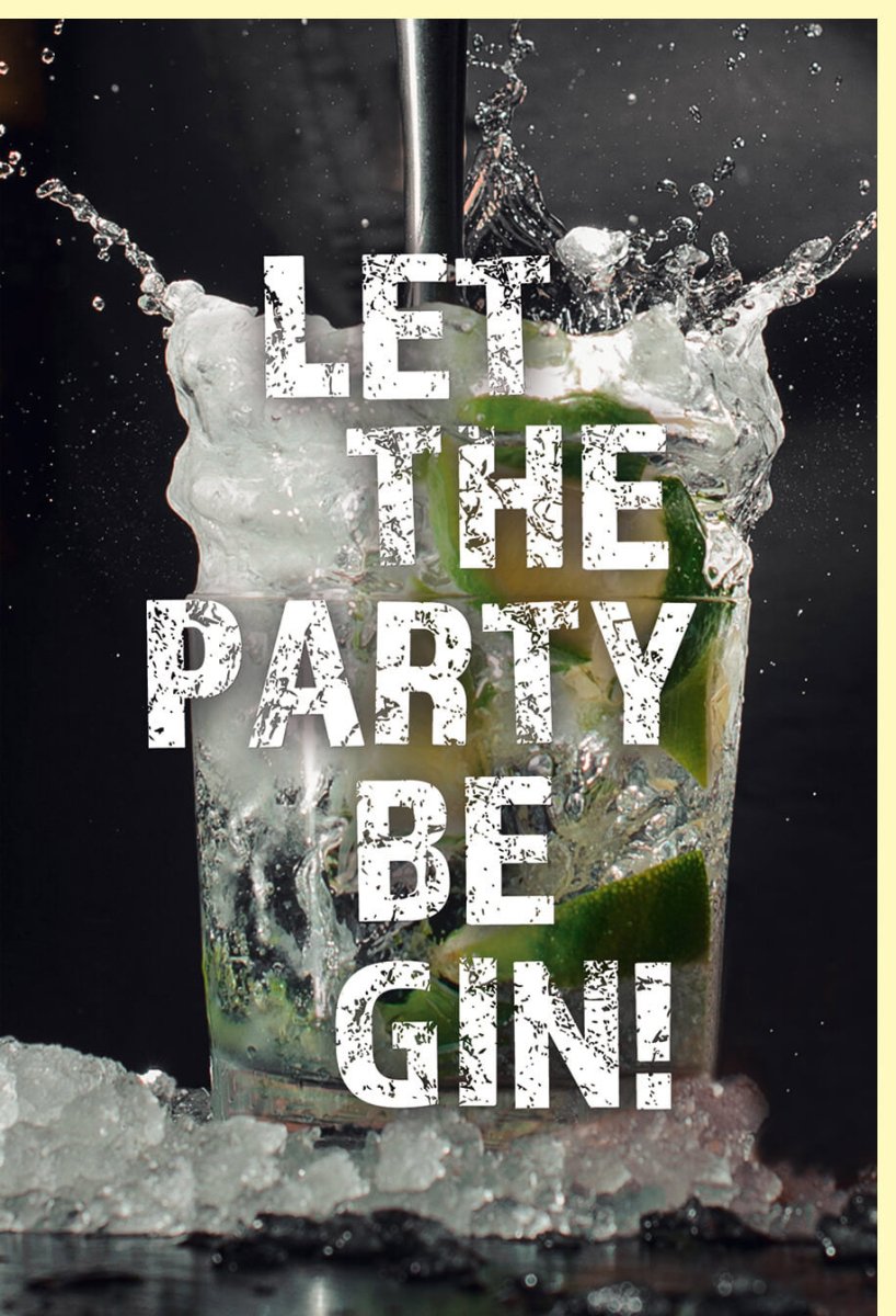 Lustige Geburtstagskarte - Gin Party Design mit Humorvollen Sprüchen, Perfekt für Cocktailfreunde & Kollegen