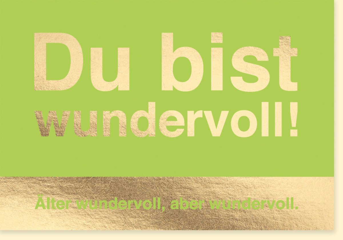 Lustige Geburtstagskarte mit Glitzer: Humorvolle Gratulation in Goldschrift