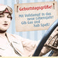 Lustige Geburtstagskarte: Retro - Pilotin im Flugzeug, Vintage Humor & Spruch "Volldampf ins neue Lebensjahr!" - Spaßige Gratulation