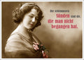 Lustige Postkarte: Die größten Sünden sind die, die man nie gewagt hat.