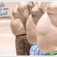 Lustige Postkarte für Männer - Strand & Bauch Motiv im Vintage Sepia Look, Sommerlicher Spaß & Humorvolle Sprüche zum Versenden
