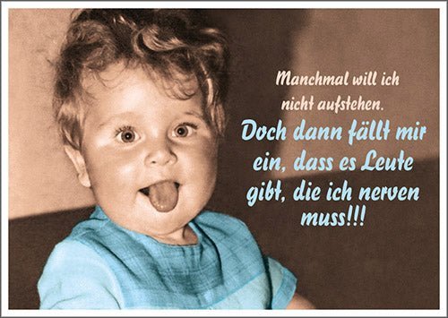 Lustige Postkarte im Vintage Retro Stil – Sarkastischer Spruch als witziges, motivierendes Geschenk