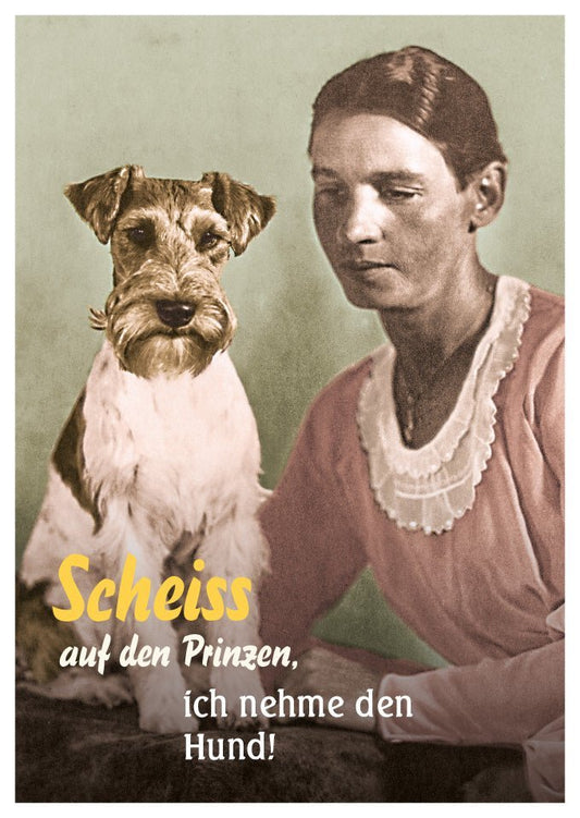 Lustige Postkarte: Lieber Hund als Prinz - Humorvolle Grüße für jeden Anlass
