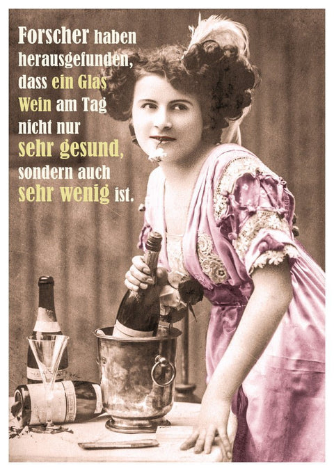 Lustige Postkarte mit Spruch: Forscher haben herausgefunden - für humorvolle Grüße