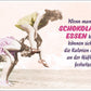 Lustige Postkarte: Retro Humor mit Spruch "Schokolade hüpft als Kalorie" – Witziges Diät & Fitness Geschenk