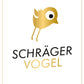 Lustige Postkarte schräger Vogel goldener Cartoon - Vogel witziges Motiv originelle Grußkarte für Freunde und Kollegen