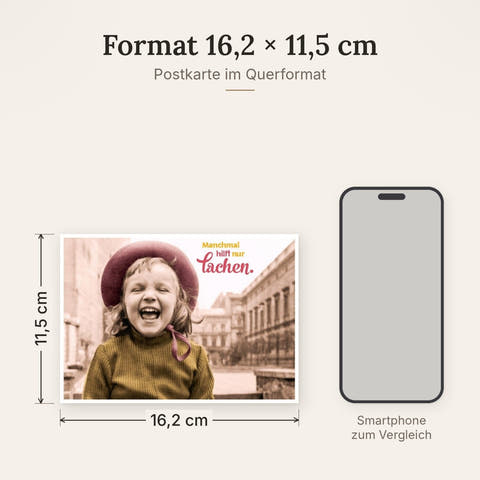 Lustige Postkarte: Wenn nur Lachen hilft - Ein humorvoller Gruß für jede Gelegenheit!