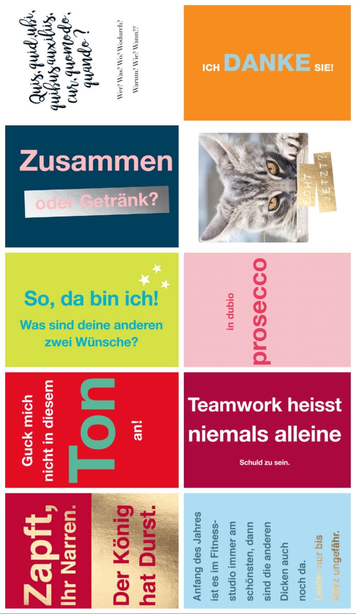 Lustige Sprüche Postkarten Set 10er von Cityproducts – Hochwertige Grußkarten für jeden Anlass