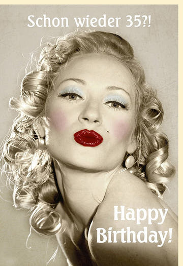 Lustige Vintage Geburtstagskarte für Frauen - Retro Humor, Witzige Sprüche zur Gratulation & Party, Perfekt für Weiberfastnacht & Fasching