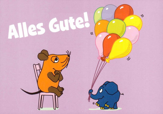 Maus - Postkarte Alles Gute!
