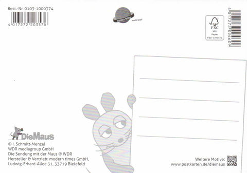 Maus - Postkarte Alles Liebe