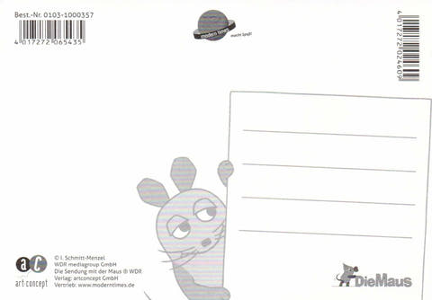 Maus - Postkarte Aufgepasst!