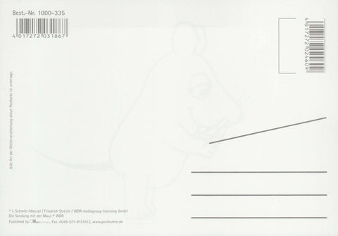 Maus - Postkarte Drei Freunde