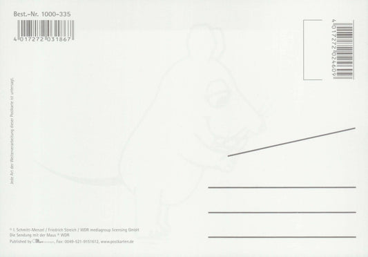 Maus - Postkarte Drei Freunde