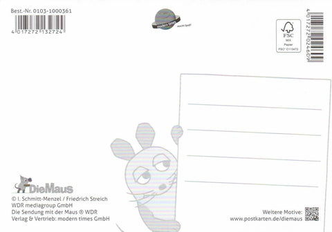 Maus - Postkarte Ein Geburtstagsständchen...