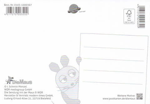 Maus - Postkarte Eine fröhliche Weihnachtszeit