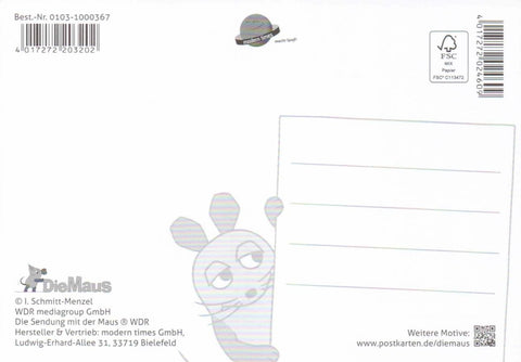 Maus - Postkarte Eine fröhliche Weihnachtszeit