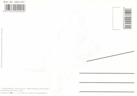 Maus - Postkarte Einladung