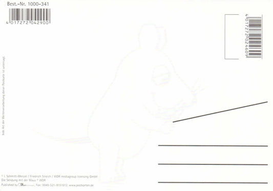 Maus - Postkarte Einladung