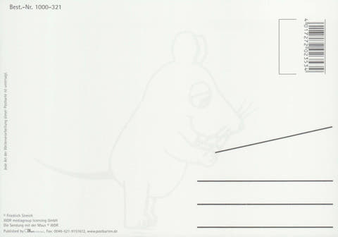 Maus - Postkarte Elefant mit halben Geschenk Teil 2
