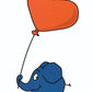 Maus - Postkarte Elefant mit Herz