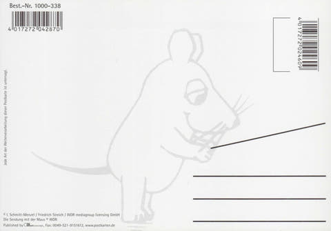 Maus - Postkarte Freunde