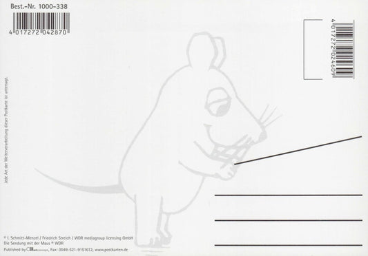 Maus - Postkarte Freunde