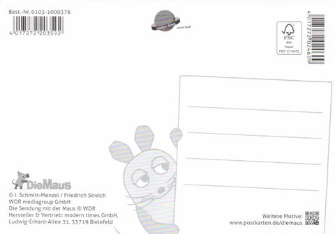 Maus - Postkarte Friends Forever!