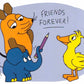 Maus - Postkarte Friends Forever!