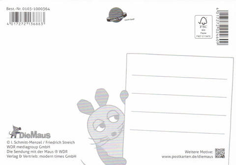 Maus - Postkarte Frohes Fest!