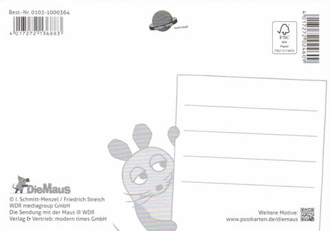 Maus - Postkarte Frohes Fest!