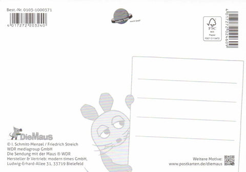 Maus - Postkarte Fröhliche Weihnachten