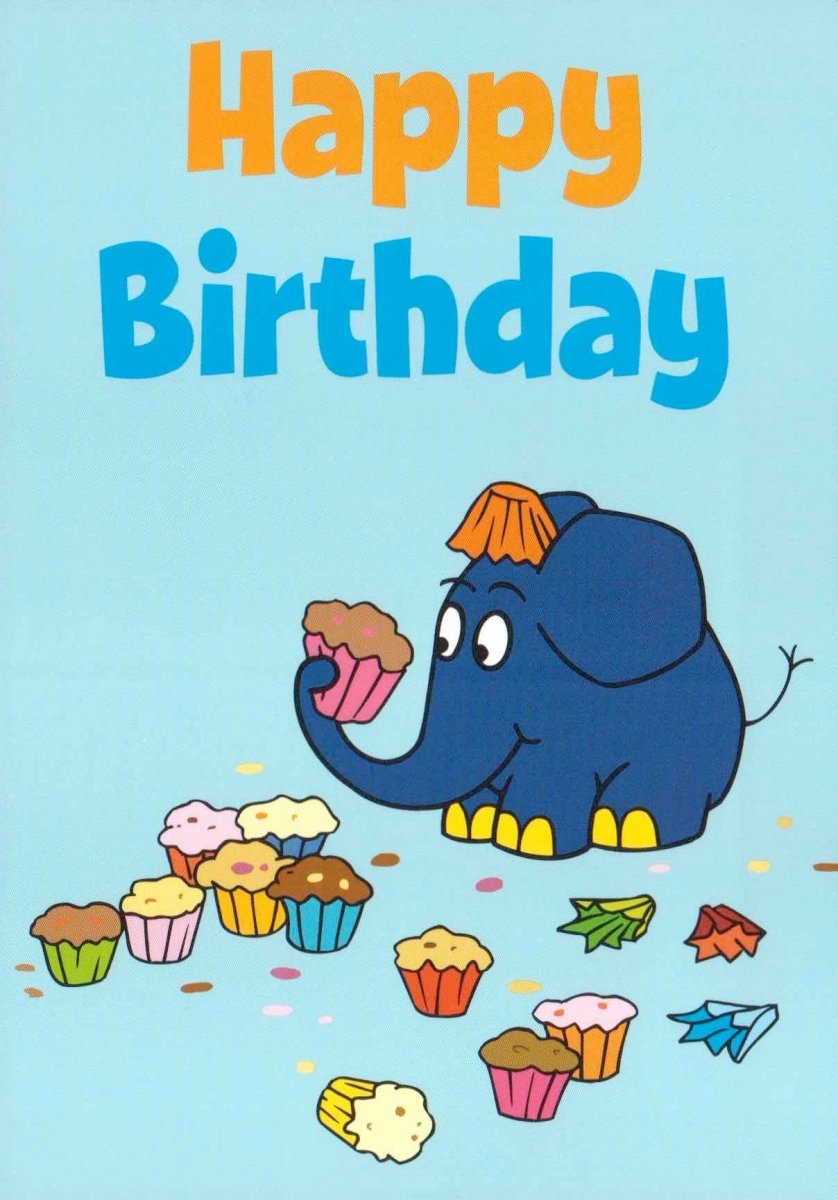 Maus - Postkarte Geburtstag Happy Birthday