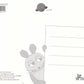 Maus - Postkarte Geburtstag mit Schleife