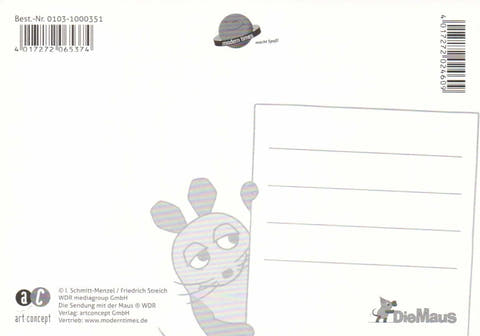 Maus - Postkarte Glückwunsch