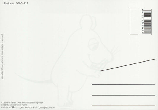 Maus - Postkarte Graffiti Herzlichen Glückwunsch