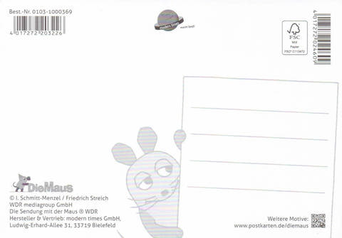 Maus - Postkarte Himmlische Weihnachten