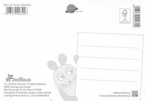 Maus - Postkarte Himmlische Weihnachten